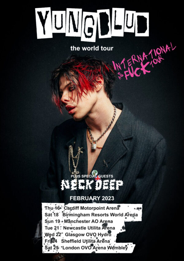 YUNGBLUD International As Fuck 2023 The World Tour: UK Poster