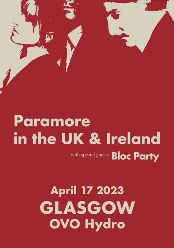 PARAMORE in the UK & Ireland - This is Why 2023 Tour: GLASGOW OVO Hydro Poster