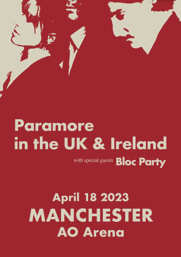 PARAMORE in the UK & Ireland - This is Why 2023 Tour: MANCHESTER AO Arena Poster