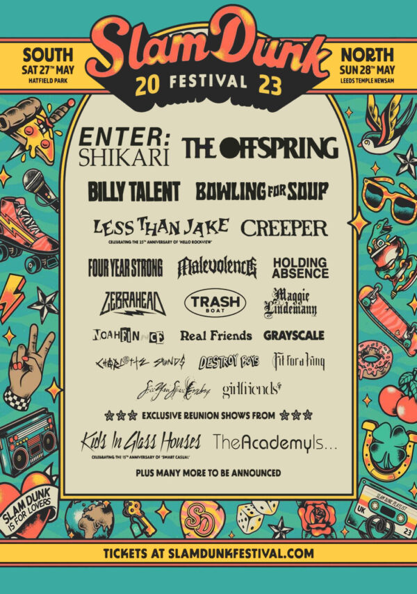 SLAMDUNK Festival 2023 Line Up Poster
