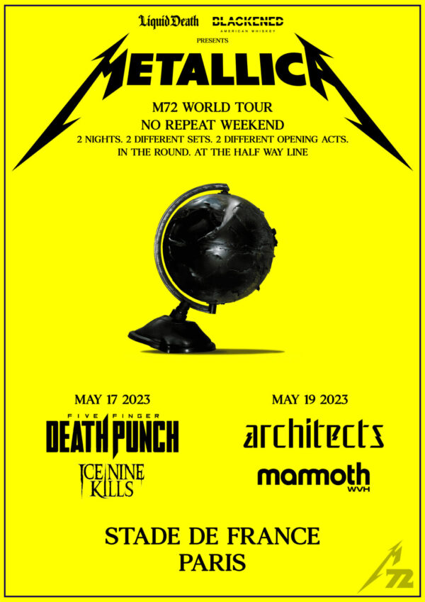 METALLICA 72 Seasons 2023/2024 M72 World Tour PARIS Poster