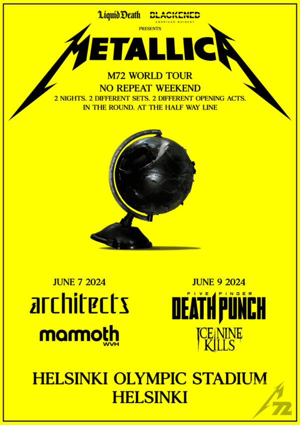 METALLICA 72 Seasons 2023/2024 M72 World Tour HELSINKI Helsinki Olympic