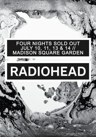 RADIOHEAD A Moon Shaped Pool 2018 Tour: NEW YORK Madison Square Garden Poster Print