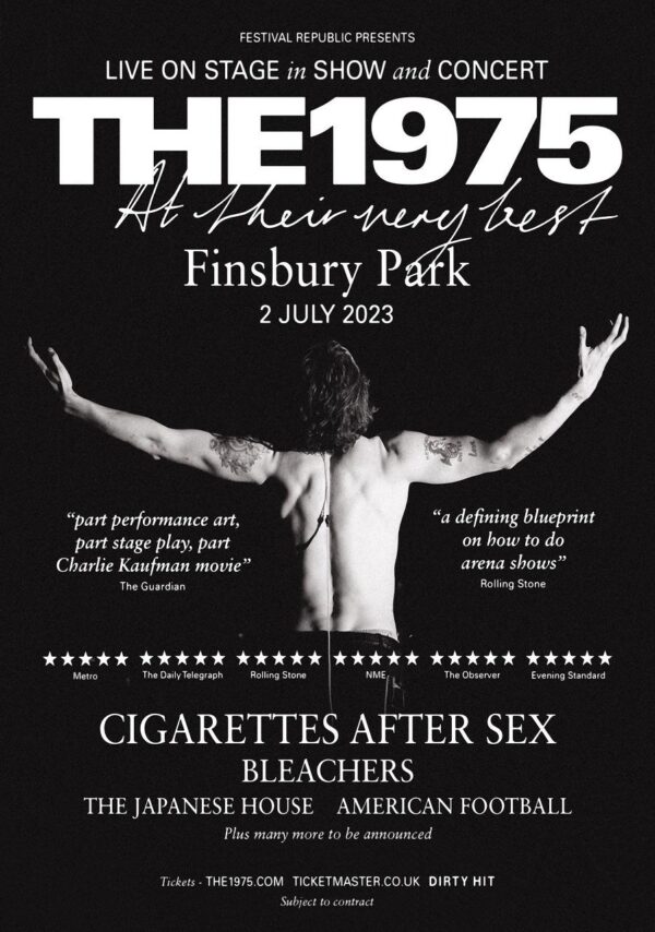 THE 1975 At Their Very Best Tour: Finsbury Park - 2 July 2023 Poster
