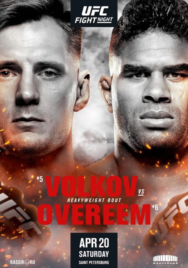 UFC Fight Night 184; Overeem vs. Volkov Poster Print