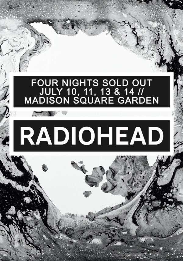 RADIOHEAD A Moon Shaped Pool 2018 Tour: NEW YORK Madison Square Garden Poster Print