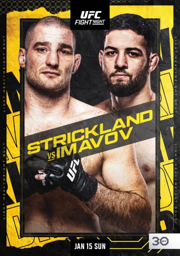 UFC Fight Night 217; Strickland vs. Imavov Poster Print