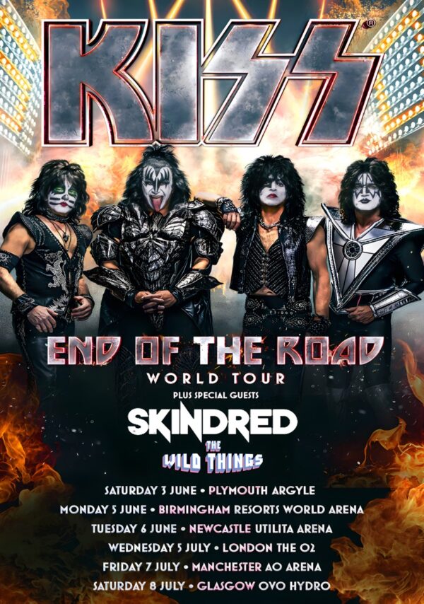 KISS End Of The Road World 2023 Tour - UK Tour Poster