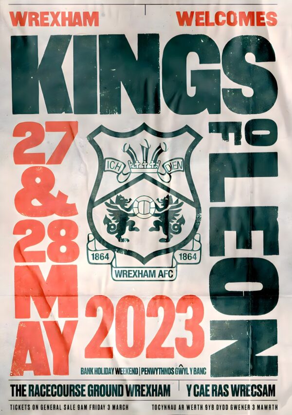 KINGS OF LEON The Race Course Ground, Wrexham, Wales - 28th May 2023 Poster