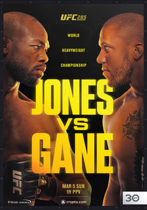 UFC 285 Jon Jones vs. Ciryl Gane 2023 Fight Poster