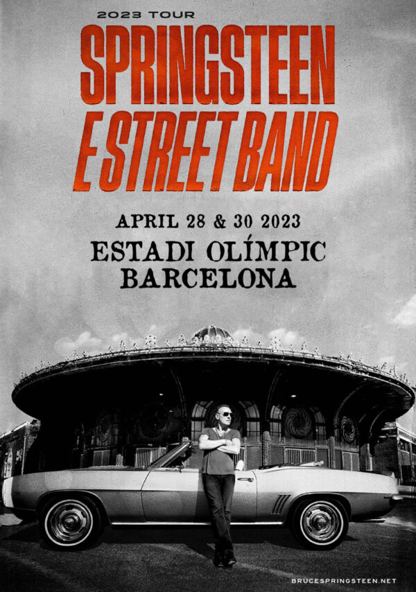 BRUCE SPRINGSTEEN & E Street Band 2023 World Tour: Barcelona, Spain - Estadi Olímpic Poster Print