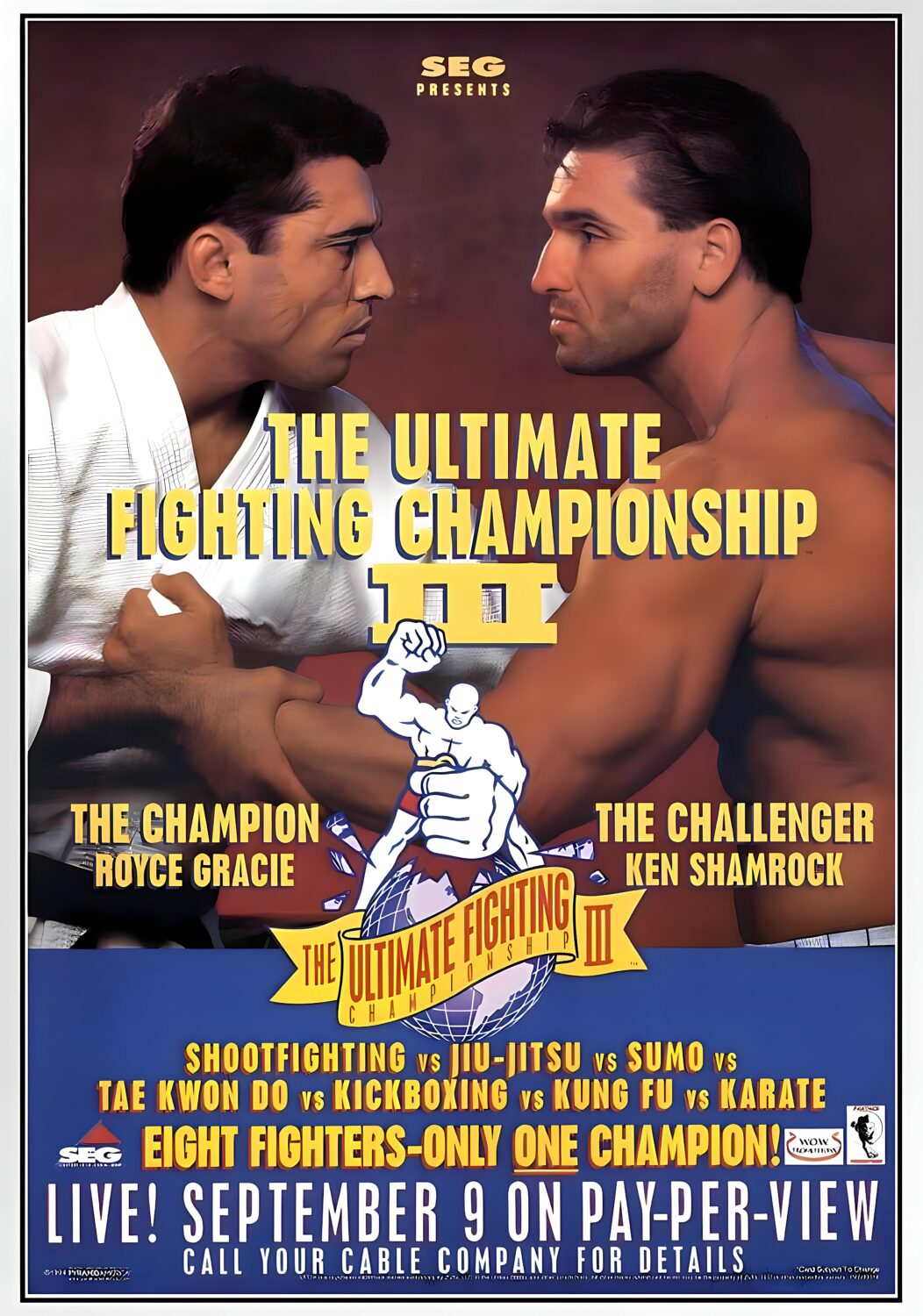 UFC 3 The American Dream Royce Gracie v Ken Shamrock Poster