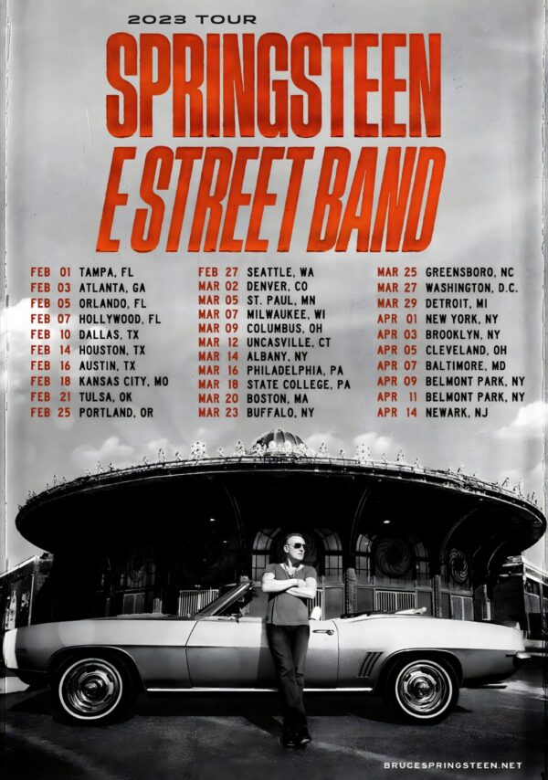 BRUCE SPRINGSTEEN & E Street Band 2023 World Tour: North America Poster Print