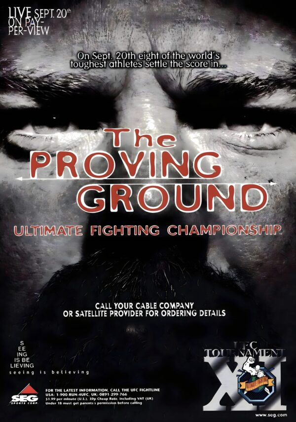 UFC 11: The Proving Ground Poster - Mark Coleman vs Scott Ferrozzo Fight Print