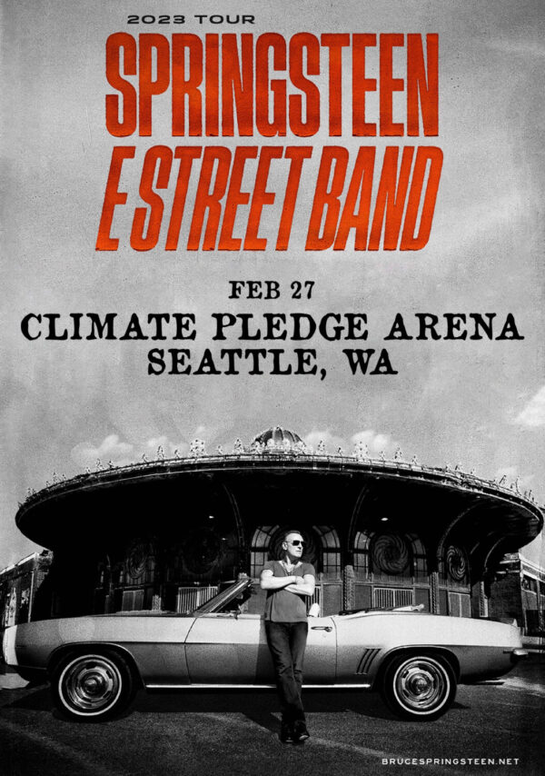 BRUCE SPRINGSTEEN & E Street Band 2023 World Tour: Seattle, WA - Climate Pledge Arena Poster Print