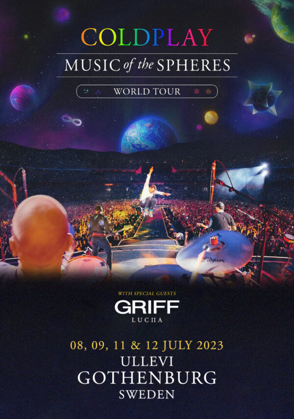 COLDPLAY Music of Spheres 2023 Tour: Ullevi – Gothenburg, Sweden Poster Print