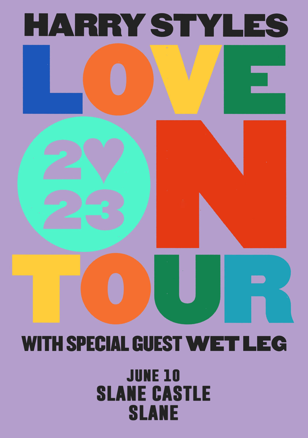 HARRY STYLES Love On Tour 2023 Slane Castle Poster Print
