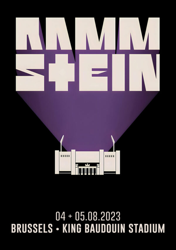 RAMMSTEIN Europe 2023 Stadium Tour: Belgium, Brussels, King Baudouin Stadium Poster Print