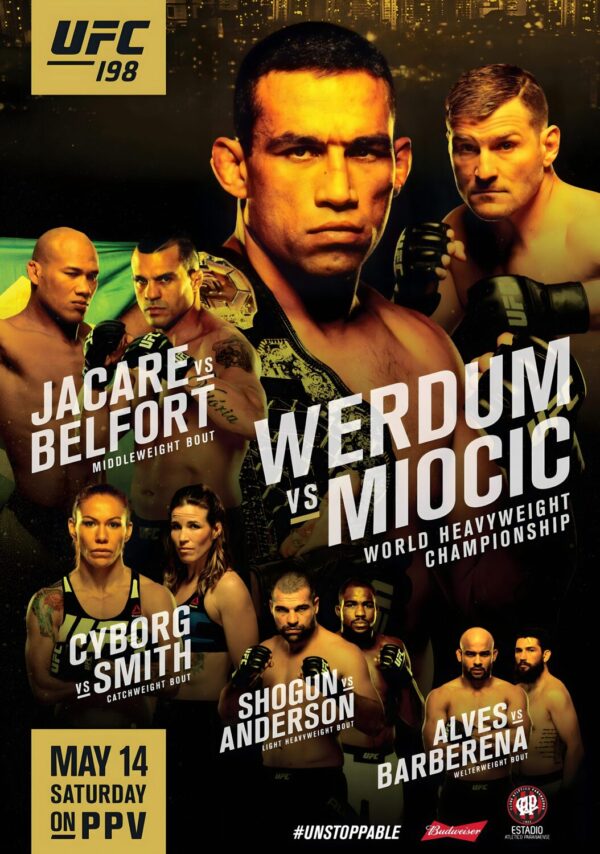 UFC 198 Fabrício Werdum vs. Stipe Miocic 2016 Fight Poster Print