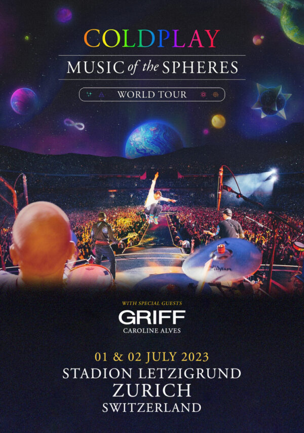 COLDPLAY Music of Spheres 2023 Tour: Stadion Letzigrund – Zurich, Switzerland Poster Print