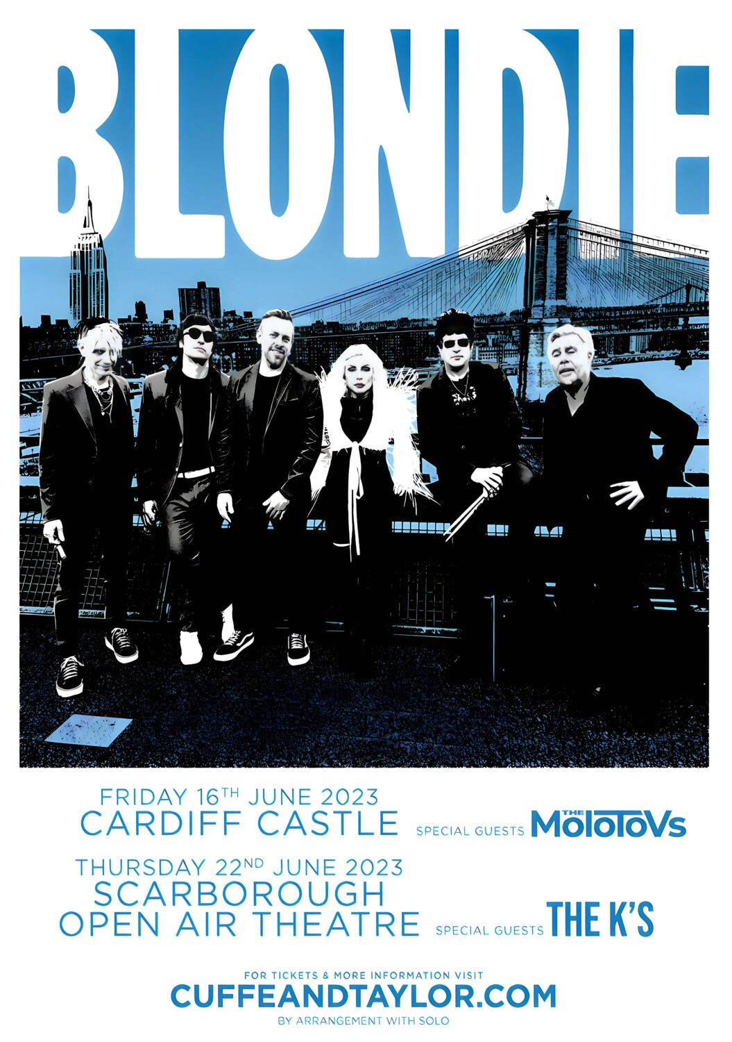 BLONDIE Summer 2023 UK Tour Poster Print