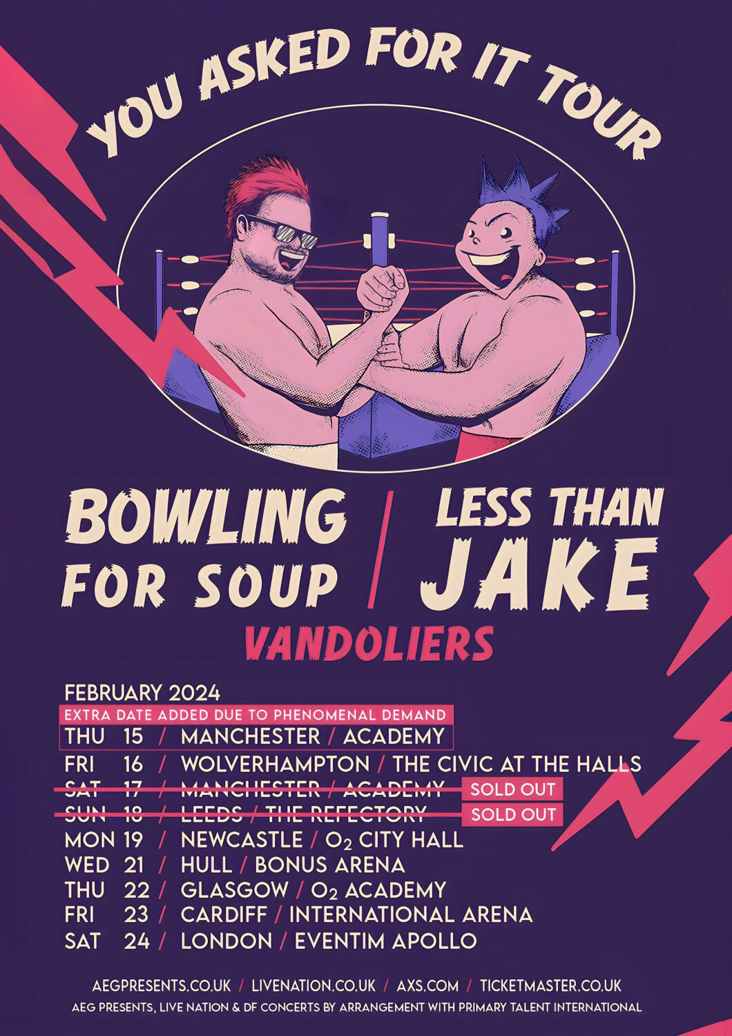 bowling for soup less than jake uk tour