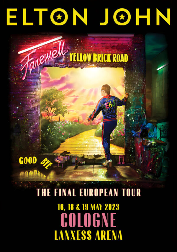 ELTON JOHN Farewell Yellow Brick Road 2023 European Tour: COLOGNE Lanxess Arena Poster Print