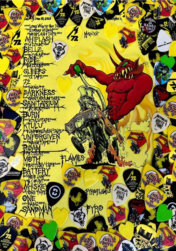 METALLICA 72 Seasons 2023/2023 M72 World Tour: Download Festival, Donnington June 8th 2023 Setlist (Night 1) Poster Print