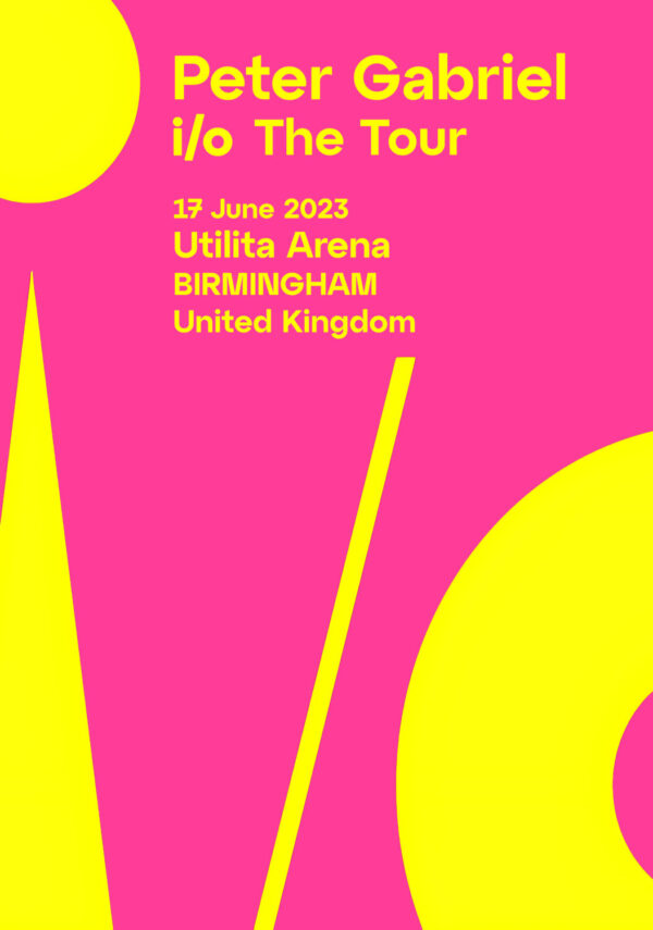 PETER GABRIEL The i/o 2023 UK Tour: BIRMINGHAM Utilita Arena Poster Print