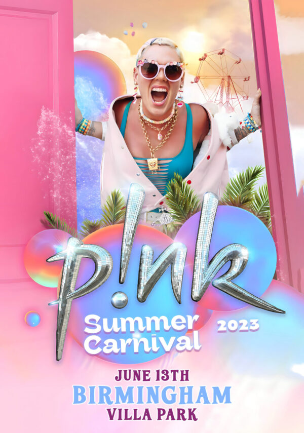 P!NK (PINK) Summer Carnival 2023 UK Tour: BIRMIGHAM Villa Park Poster Print