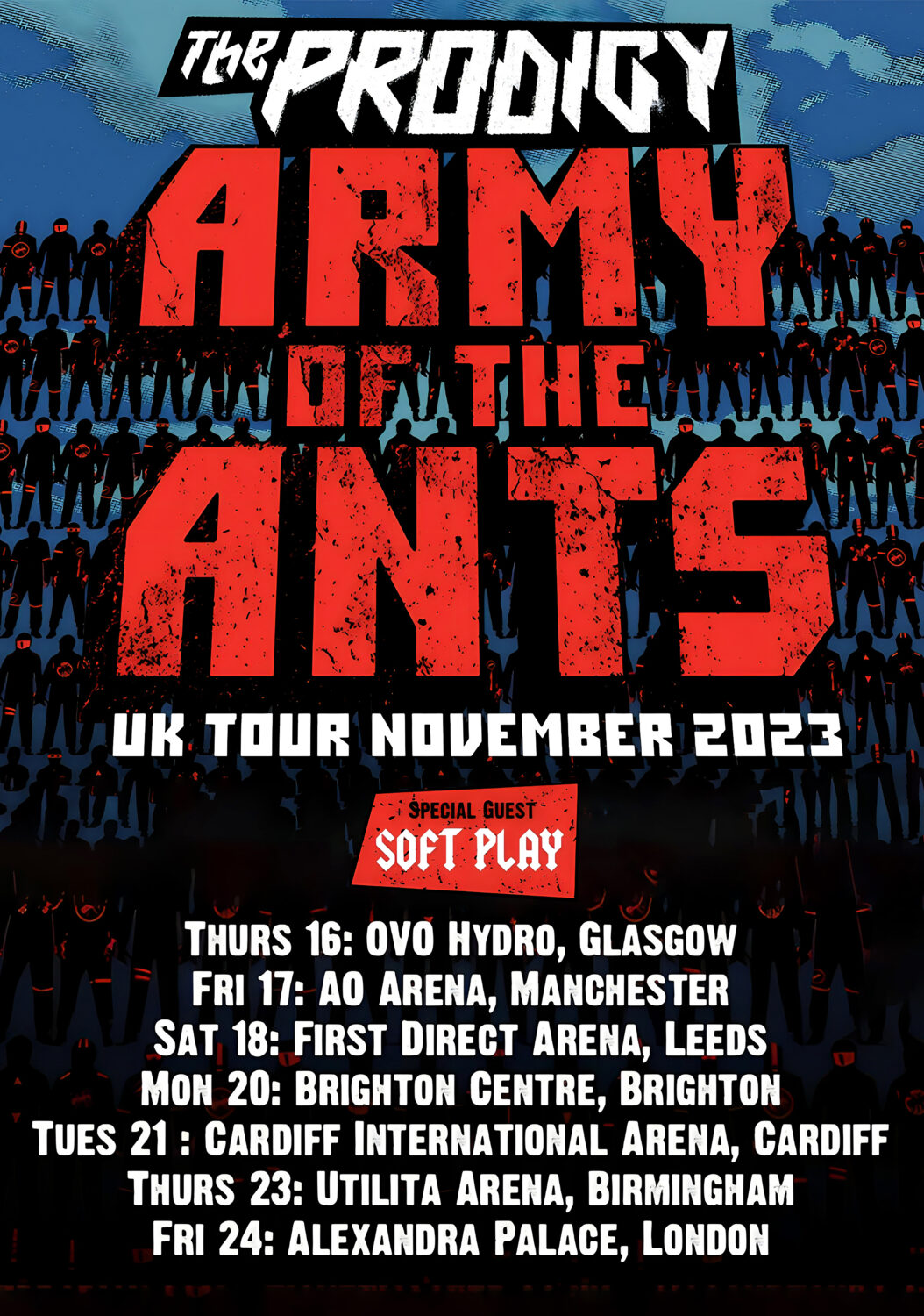 THE PRODIGY Army of the Ants 2023 UK Tour Poster Print