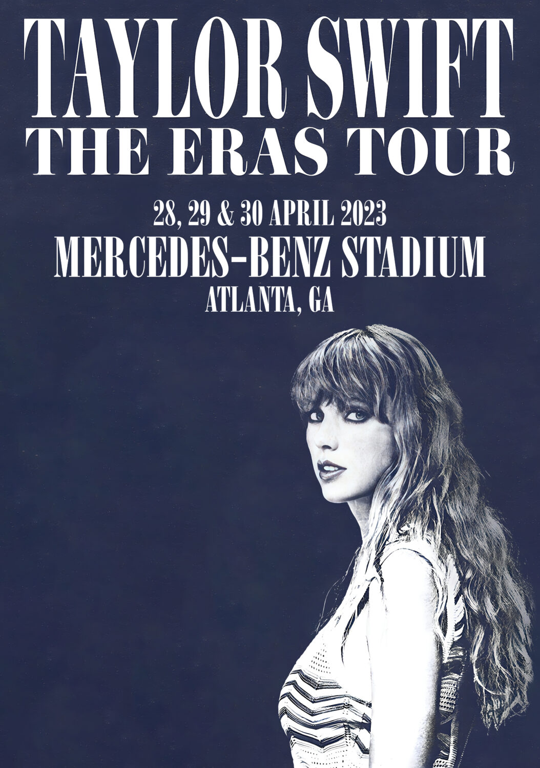 TAYLOR SWIFT The Eras 2023 Stadium Tour: Atlanta Poster
