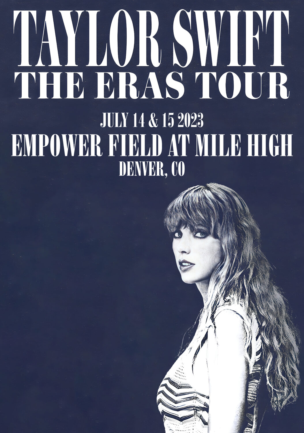 TAYLOR SWIFT The Eras 2023 Stadium Tour: Denver Poster