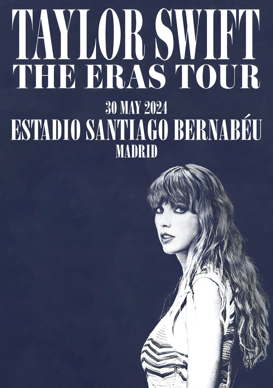 TAYLOR SWIFT Eras Stadium 2024 World Tour Madrid Poster