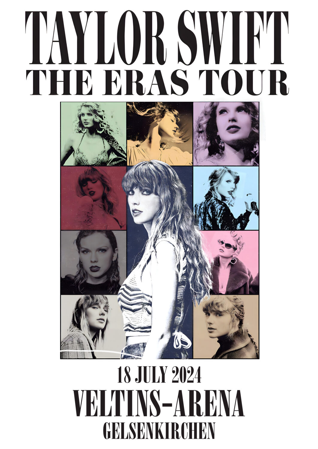 TAYLOR SWIFT Eras Stadium 2024 Tour Gelsenkirchen Poster