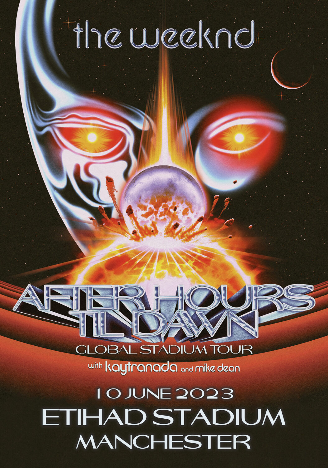 THE WEEKND After Hours Til Dawn Tour Manchester Poster