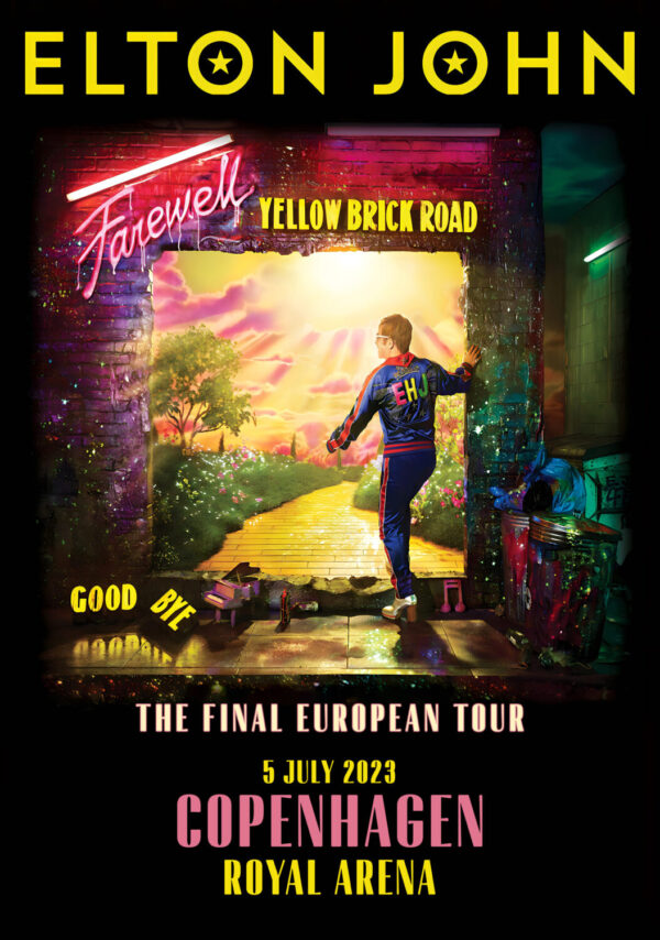 ELTON JOHN Farewell Yellow Brick Road 2023 European Tour: COPENHAGEN Royal Arena Poster Print