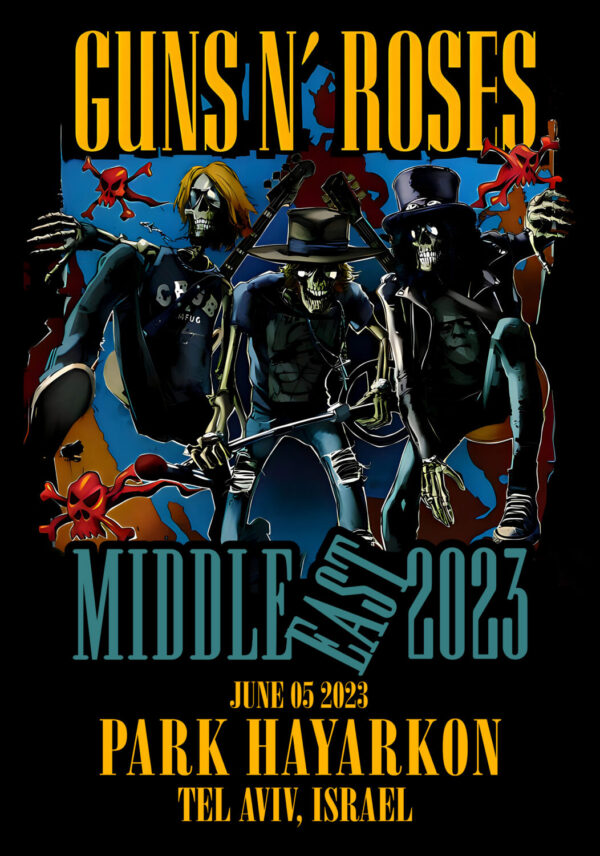 GUNS N ROSES Tel Aviv - Park Hayarkon 2023 Tour Poster Print