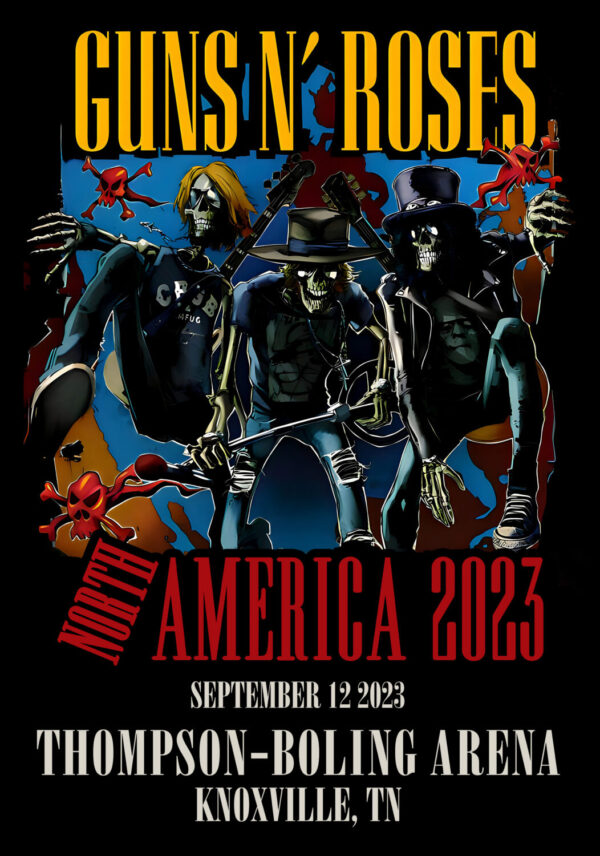 GUNS N ROSES We're F'N' Back! North America 2023 Tour: Hollywood, FL - Hard Rock Live Poster Print