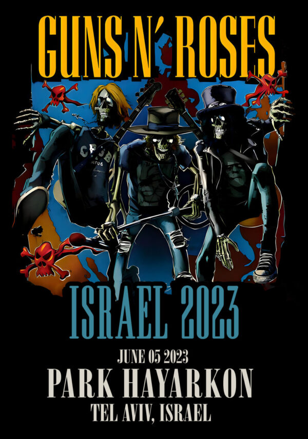 GUNS N ROSES Tel Aviv - Park Hayarkon 2023 Tour Poster Print