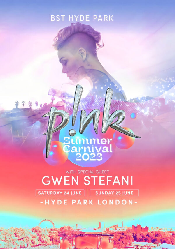P!NK (PINK) Summer Carnival 2023 UK Tour London Hyde Park Poster Print