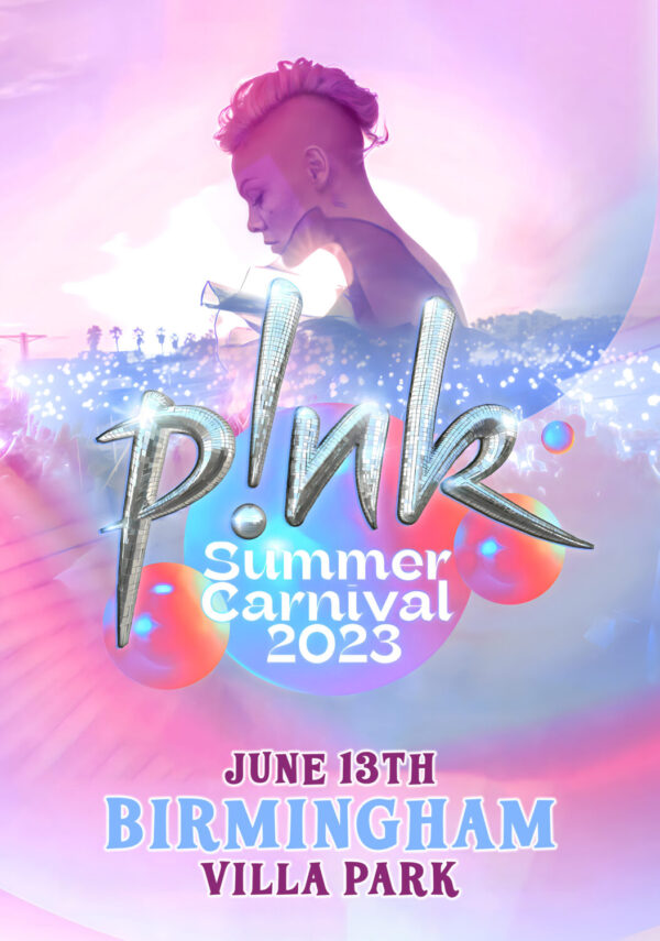 P!NK (PINK) Summer Carnival 2023 UK Tour: BIRMIGHAM Villa Park Poster Print