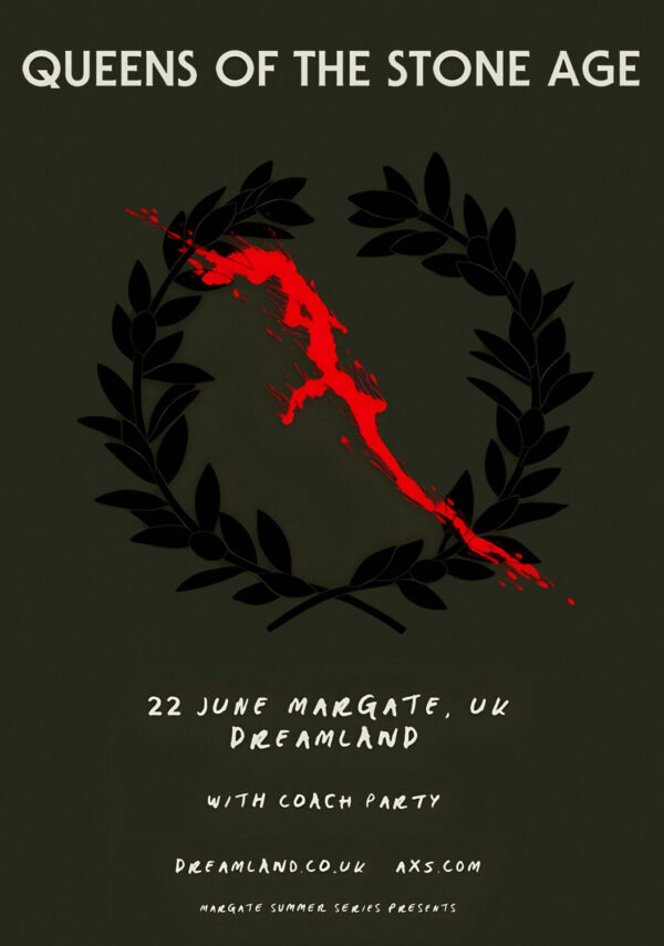 QUEENS OF THE STONE AGE In Times New Roman... 2023 Tour: Dreamland Margate Poster Print