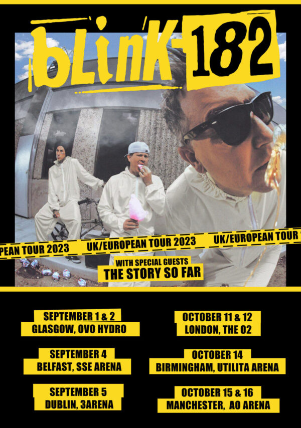 BLINK 182 2023 UK Reunion Tour Poster