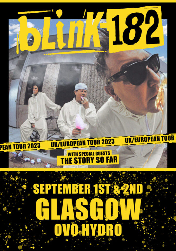 BLINK 182 2023 UK Reunion Tour: Glasgow OVO Hydro Poster
