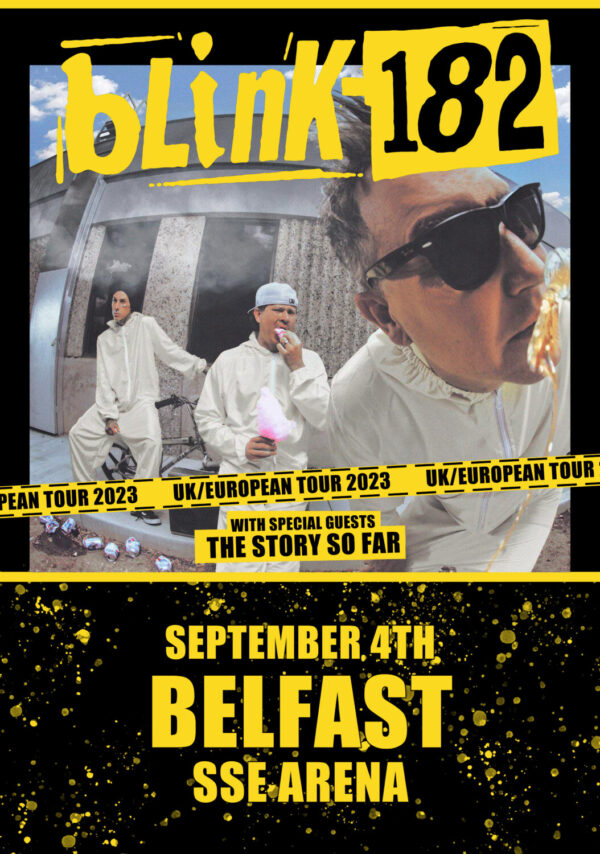 BLINK 182 2023 UK Reunion Tour: Belfast SSE Arena Poster