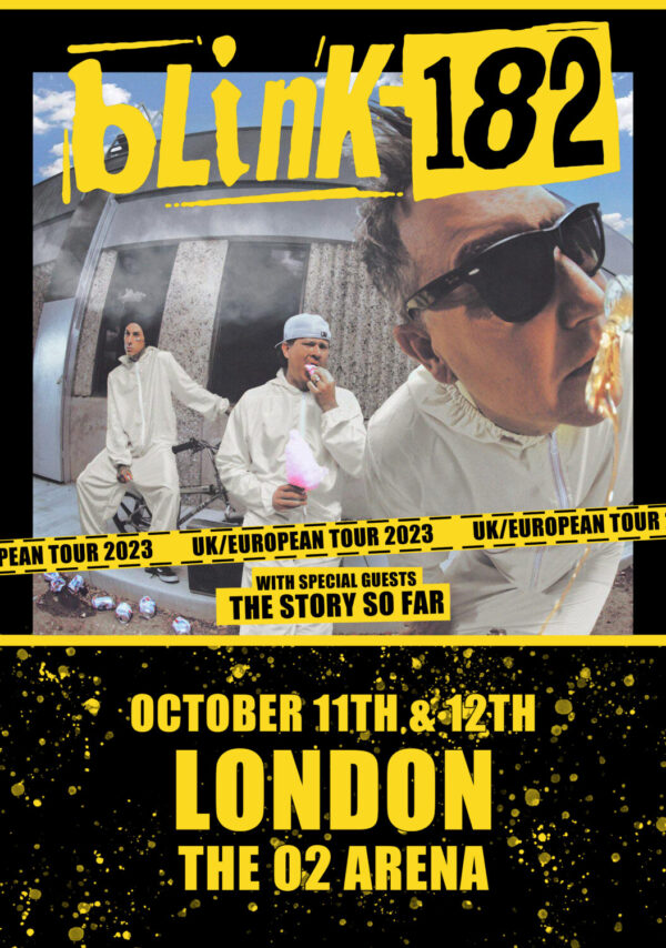 BLINK 182 2023 UK Reunion Tour: London The o2 Arena Poster