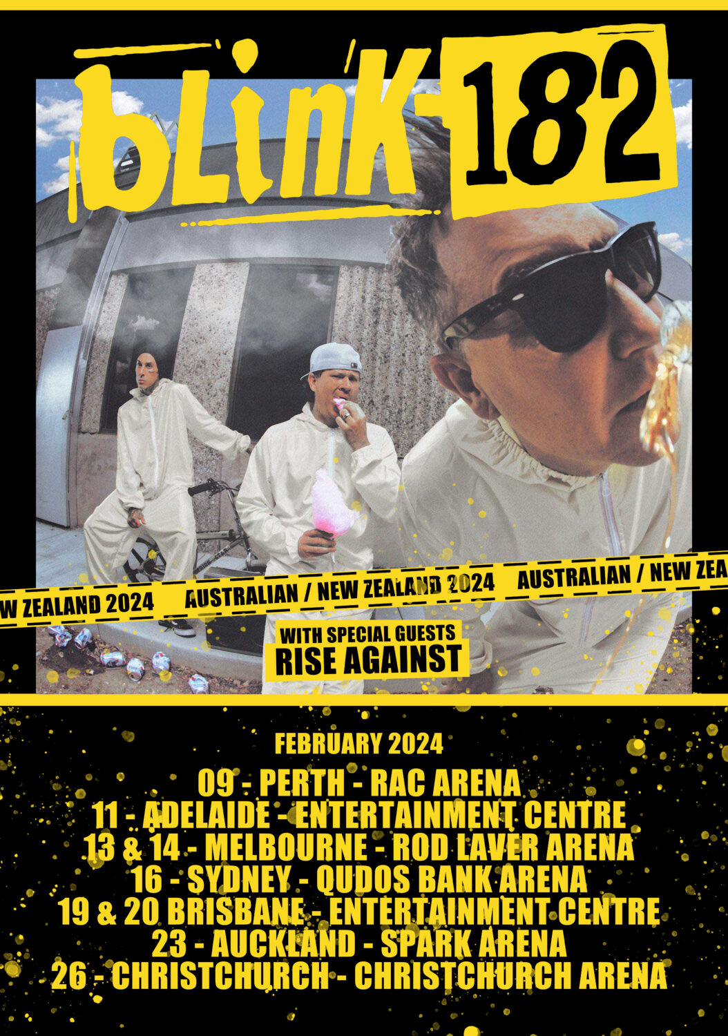 BLINK 182 2024 Australian/New Zealand Tour Reunion Tour Poster