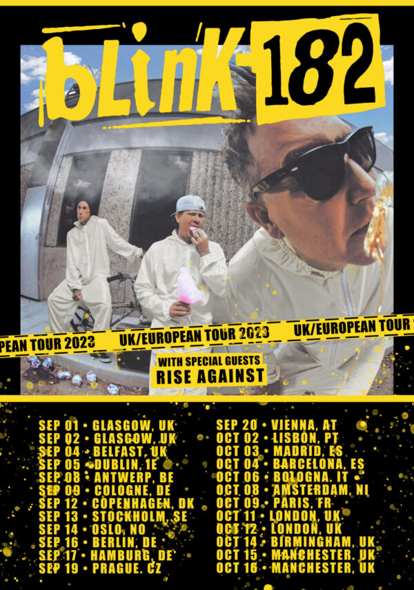 BLINK 182 2023 UK/European Europe Reunion Tour Poster Poster