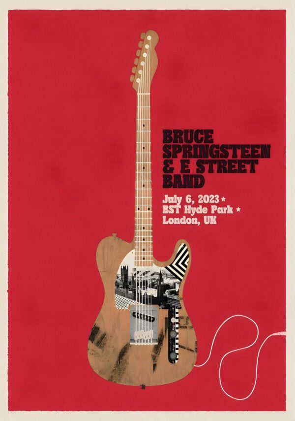 BRUCE SPRINGSTEEN & E Street Band 6th July 2023 World Tour: London, England - BST Hyde Park Poster Print